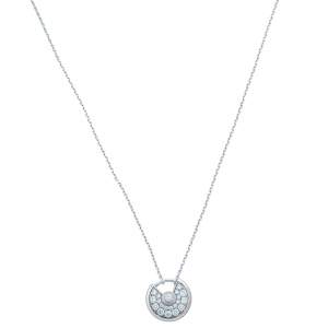 Pre Owned Cartier Amulette de Cartier Diamond 18K White Gold Pendant Necklace