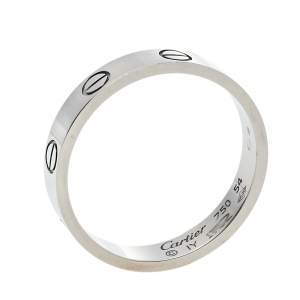 Pre Owned Cartier Love 18K White Gold Wedding Band Ring Size 54