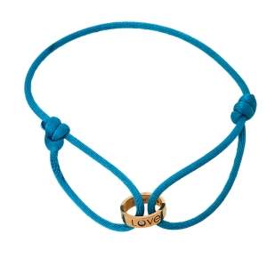 Pre Owned Cartier Love Charity Diamond 18K Rose Gold Adjustable Cord Bracelet