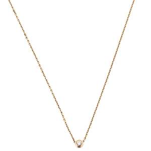مملوكة مسبقًا Cartier Diamants Legers Diamond 18K Rose Gold Necklace XS
