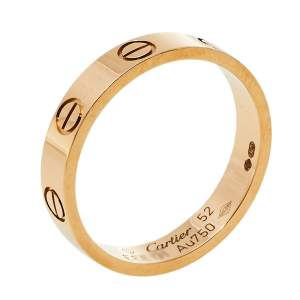 Pre Owned Cartier Love 18K Rose Gold Wedding Band Ring Size 52