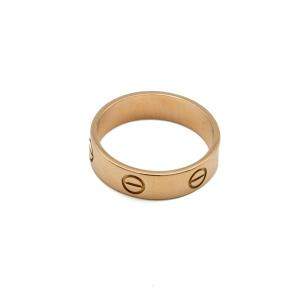 Cartier Love Rose Gold Band Ring Size 59