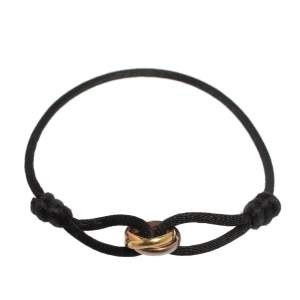 Pre Owned Cartier Trinity 18K Three Tone Gold Adjustable Cord Bracelet