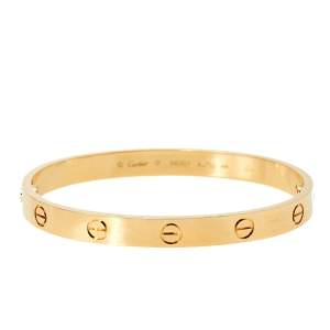 Pre Owned Cartier Love 18K Yellow Gold Bracelet 17