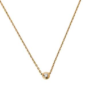 Pre Owned Cartier Diamants Légers Diamond 18K Yellow Gold Necklace XS
