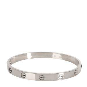 Pre Owned Cartier Love 18K White Gold Bracelet 18