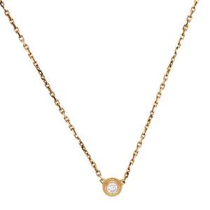 Pre Owned Cartier Diamants Légers Diamond 18k Rose Gold Necklace XS