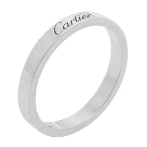 Cartier C De Cartier Platinum Wedding Band Ring Size 58