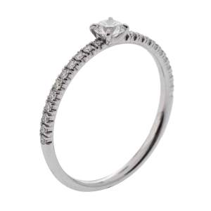 Cartier Etincelle De Cartier 0.18ct Solitaire Diamond Platinum Ring Size 53 