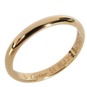 مملوكة مسبقًا Cartier 1895 18K Yellow Gold Wedding Band Ring Size EU 51