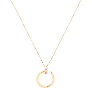 Pre Owned Cartier Juste un Clou Diamond 18K Yellow Gold Pendant Necklace