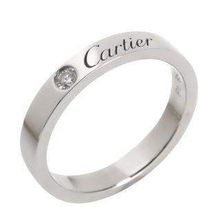 Cartier C De Cartier Platinum Diamond Ring EU 49