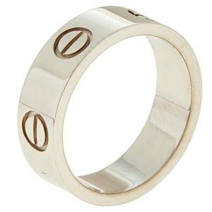 Cartier Love 18K White Gold Band Ring 49 