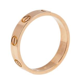 Cartier Love 18K Rose Gold Wedding Band Ring Size 52