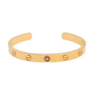 Pre Owned سوار كارتييه لوف زفير وردي وذهب وردي عيار 18 بمعصم مفتوح مقاس 16