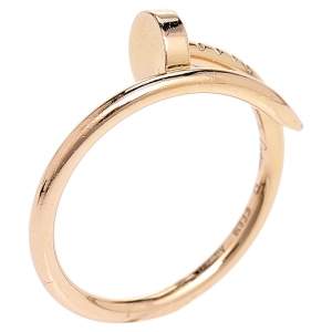 Pre Owned Cartier Juste un Clou 18k Rose Gold SM Ring Size 52