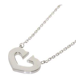 Cartier C Heart 18K White Gold Necklace 