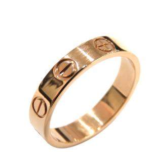 Pre Owned Cartier Mini Love 18K Rose Gold Ring EU 47