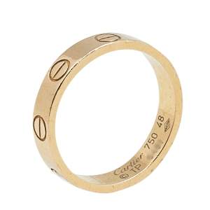 Pre Owned Cartier Love 18K Rose Gold Wedding Band Ring Size 48