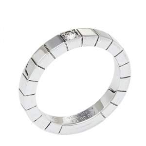 Cartier Lanieres 18K White Gold Diamond Ring Size 50