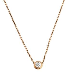 Cartier Diamant Legers Diamond 18K Rose Gold Chain Necklace LM