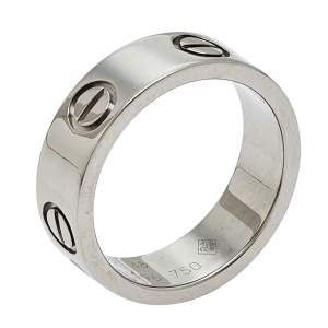 Pre Owned Cartier Love 18K White Gold Ring EU 48