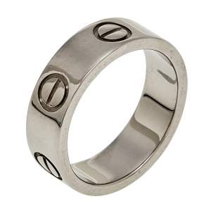 Pre Owned Cartier Love 18K White Gold Ring EU 48