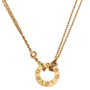 Pre Owned قلادة كارتييه لوف ألماس ذهب وردي عيار 18 