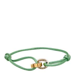 مملوكة مسبقًا Cartier Love Charity 18K Two Tone Gold Cord Bracelet 