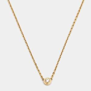 مملوكة مسبقًا Cartier Diamant Legers Diamond 18k Yellow Gold XS Model Chain Necklace