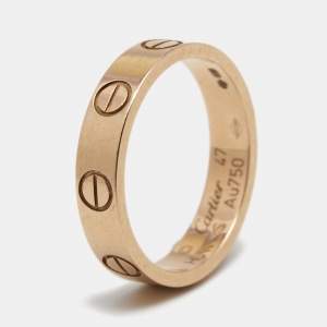 Pre Owned  Cartier Love 18K Rose Gold Narrow Wedding Band Ring Size 47
