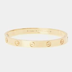 Pre Owned Cartier Love 18K Yellow Gold Bracelet 16