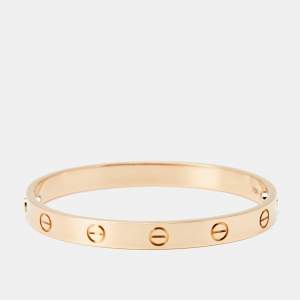 Pre Owned Cartier Love 18k Rose Gold Bracelet 16