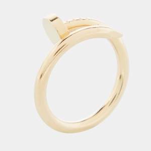 Pre Owned Cartier Juste Un Clou 18K Yellow Gold Ring Size 58