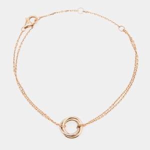 Pre Owned Cartier Trinity 18k Three Tone Gold Small Model Bracelet