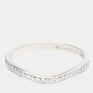 Pre Owned Cartier Ballerine Platinum Diamond Ring EU 51