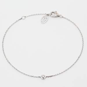 Pre Owned Cartier D'Amour Diamond 18k White Gold XS Model Bracelet