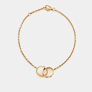 Pre Owned Cartier Love Interlocking Loop 18k Rose Gold Link Bracelet