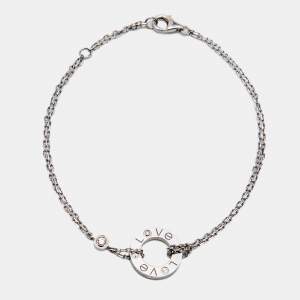 Pre Owned Cartier Love  Diamonds 18k White Gold Bracelet