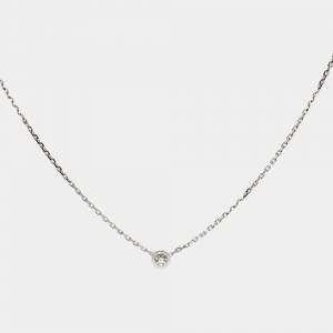 Pre Owned Cartier d'Amour Diamond 18k White Gold XS Model Necklace