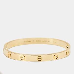 Pre Owned Cartier Love 18k Yellow Gold Bracelet 17