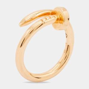 Pre Owned Cartier Juste Un Clou 18k Rose Gold Ring Size 56