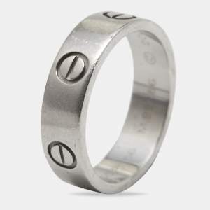 Pre Owned Cartier Love Platinum Band Ring Size 56