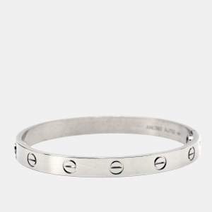 Pre Owned Cartier Love 18k White Gold Bracelet 16