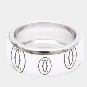 Pre Owned Cartier Happy Birthday 18K White Gold Ring EU 50