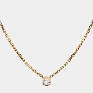 Pre Owned Cartier 1895  Diamond 18k Yellow Gold Necklace