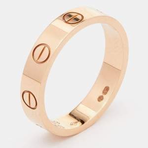 Pre Owned Cartier Love 18k Rose Gold Wedding Band Ring Size 49