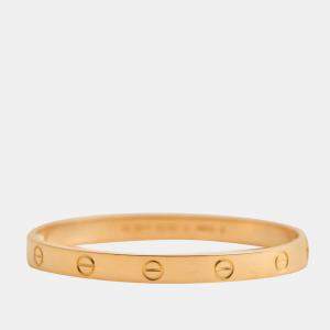 Pre Owned Cartier Love Bracelet 18K Yellow Gold Size 16