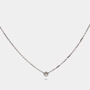 Pre Owned Cartier d'Amour Diamond 18k White Gold XS Model Necklace