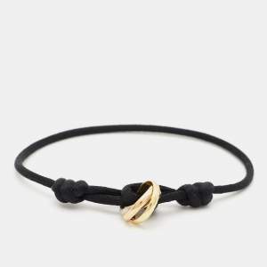 Pre Owned Cartier Trinity de Cartier 18k Three Tone Gold Adjustable Cord Bracelet